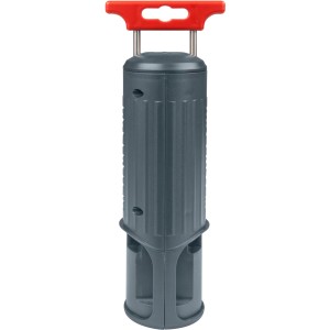 Windhager Wühlmausfalle Predator: Robuste, graue Falle mit rotem Griff zur effektiven Wühlmausbekämpfung.