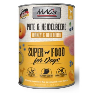 Mac's Hunde-Nassfutter Pute und Heidelbeere 800 g