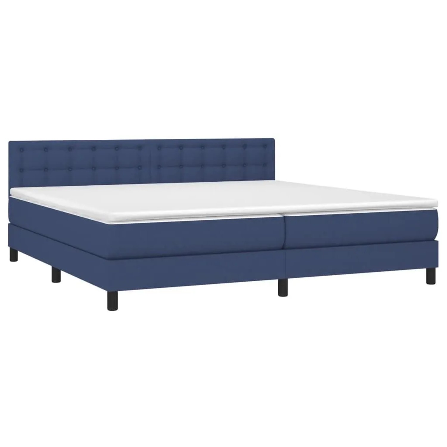 vidaXL Boxspringbett mit Matratze & LED Blau 200x200 cm Stoff 3133507 günstig online kaufen