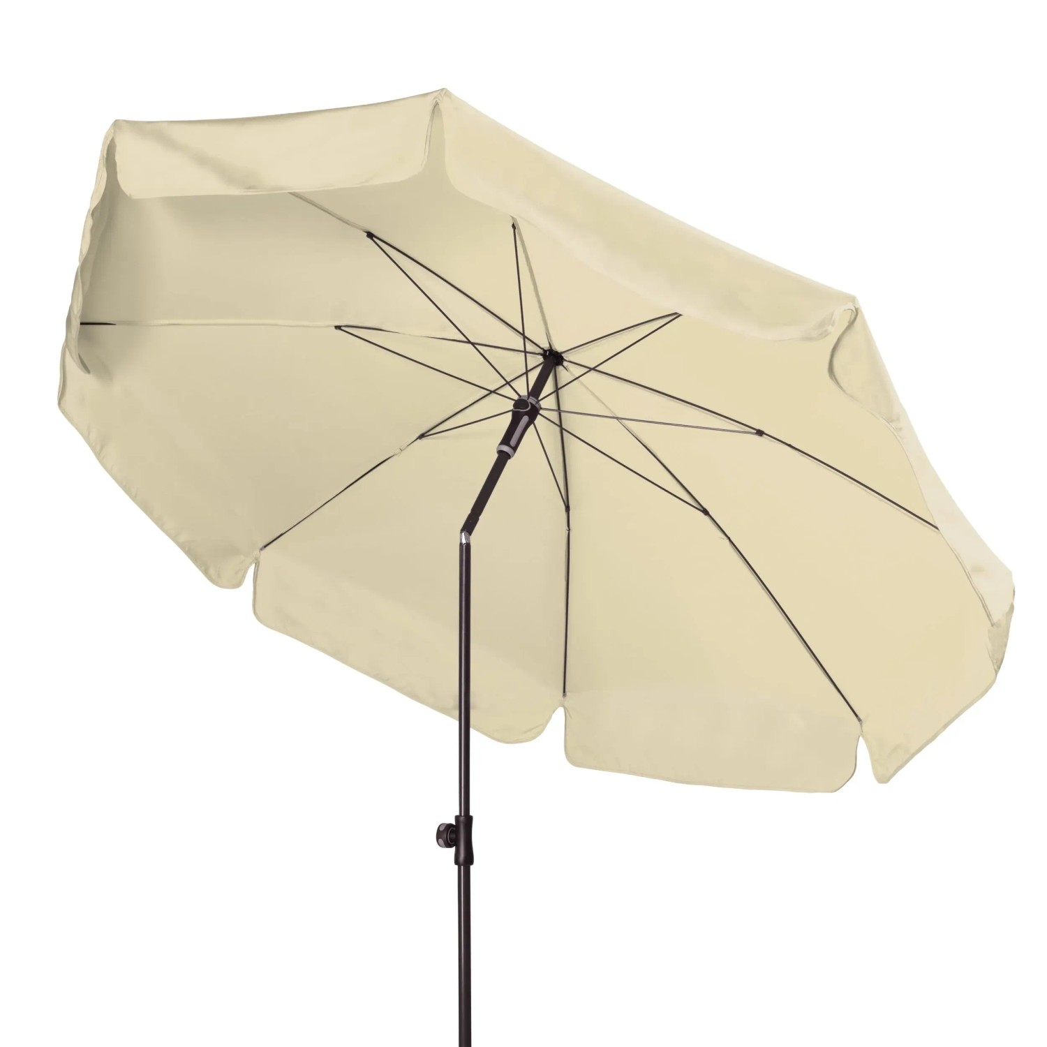 Doppler Balkonschirm Sunline, Ø 200 cm, Natur, mit Knickfunktion. Sonnenschutz für Balkon und Garten.