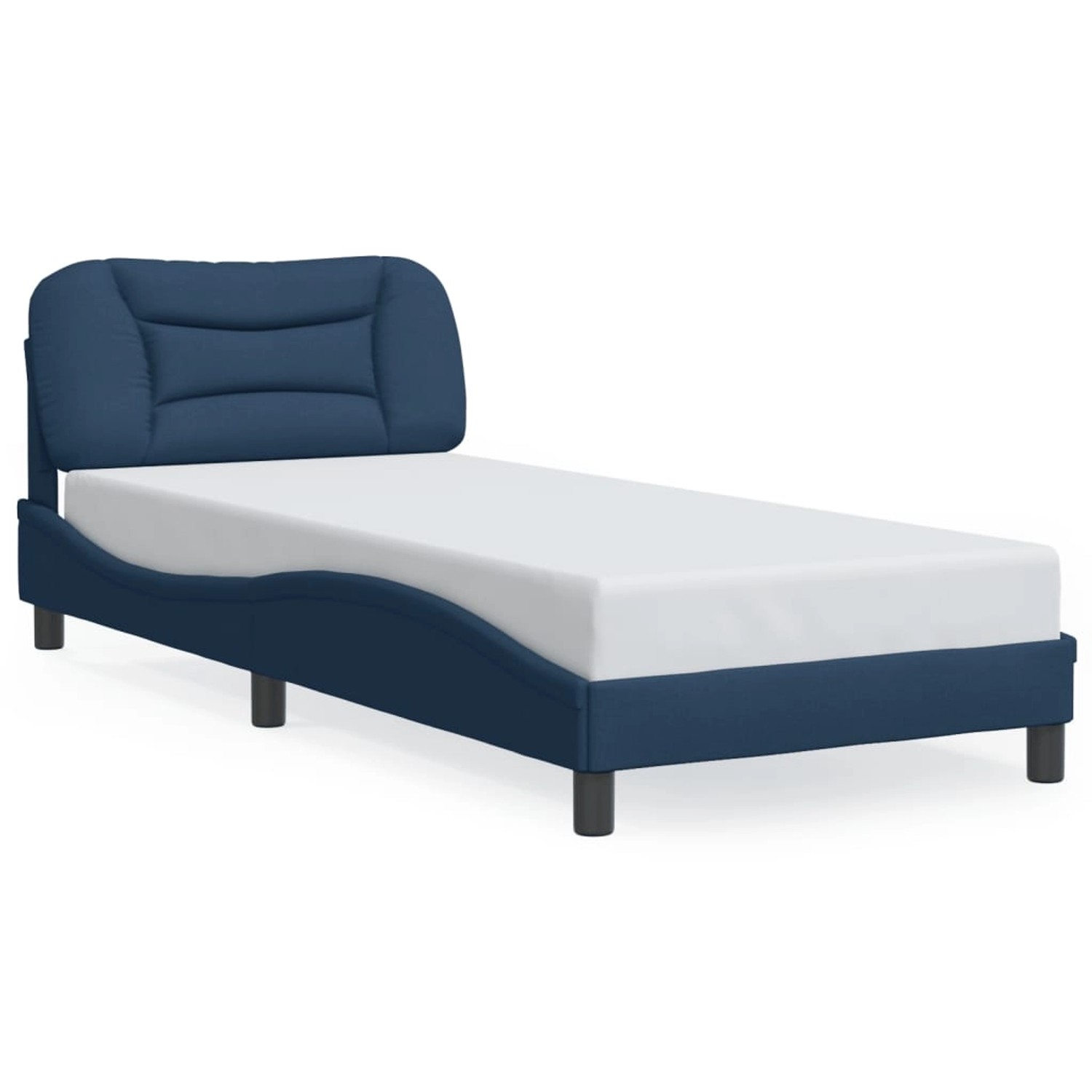 vidaXL Bettgestell ohne Matratze Hvar Blau 80x200 cm Stoff 3207736 günstig online kaufen