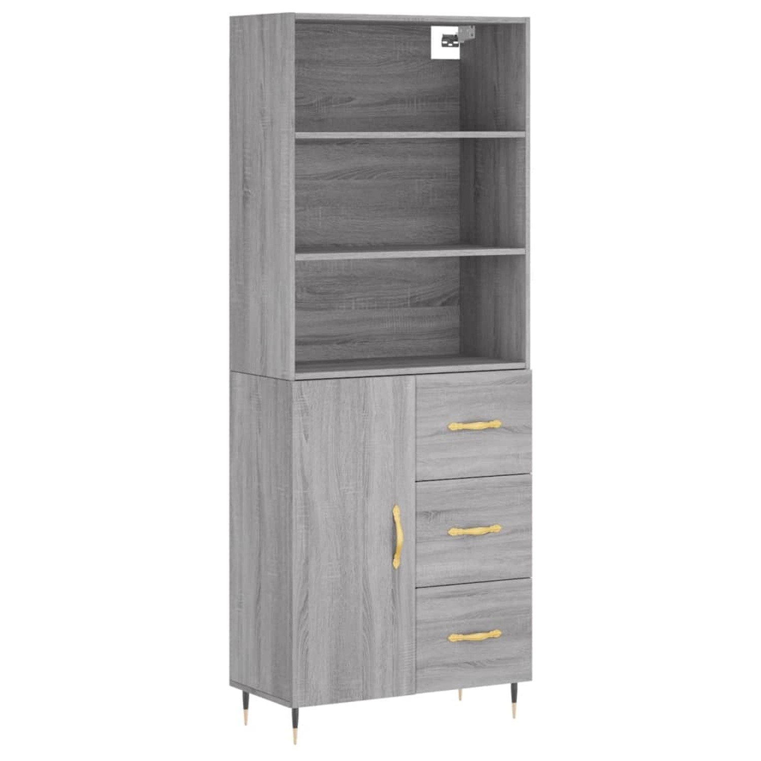 Thumbnail - vidaXL Highboard Grau Sonoma 69,5x34x180 cm Holzwerkstoff 3189427