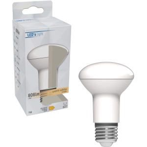 LED-Leuchtmittel E27 Pilzkopf R63, 7W, 806lm. Warmweißes Licht für Wohnräume & Akzentbeleuchtung.