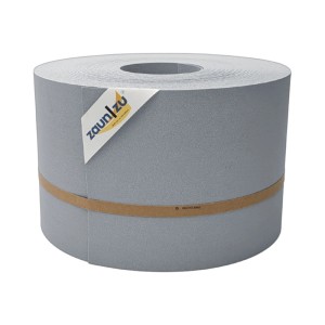 zaunzu Sichtschutz Premium, Fenstergrau, 50m Rolle für Doppelstabmattenzaun.