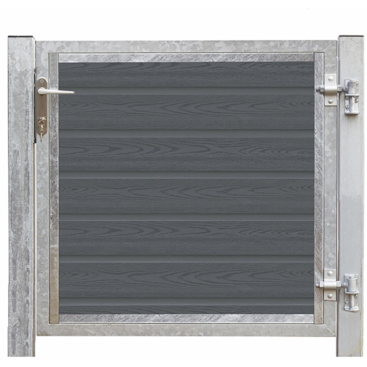 Einzeltor Artura WPC Schiefergrau DIN R 115 cm x 95 cm Pfosten verzinkt günstig online kaufen