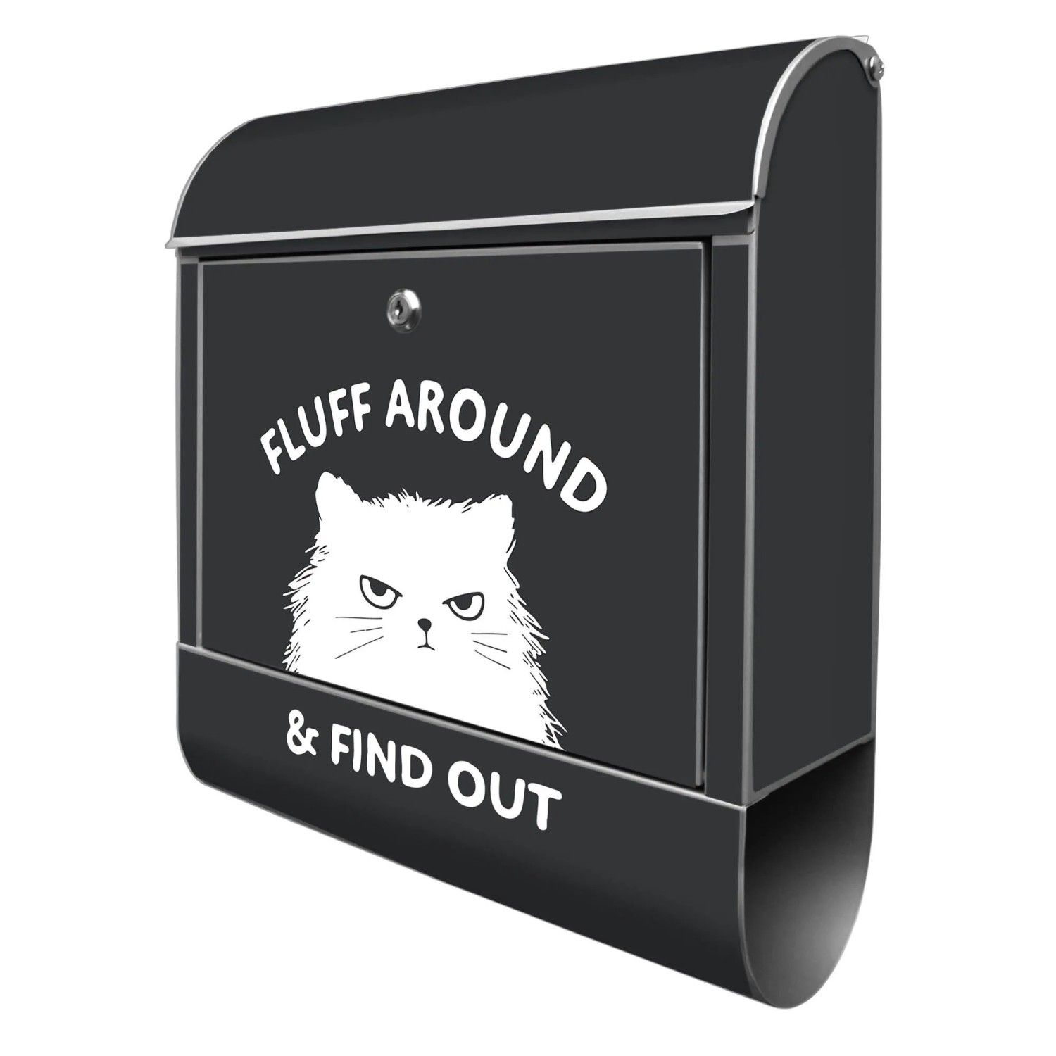 Banjado Design Briefkasten Silber Pulverbeschichtet 39x47x14cm 2 Schlüssel günstig online kaufen