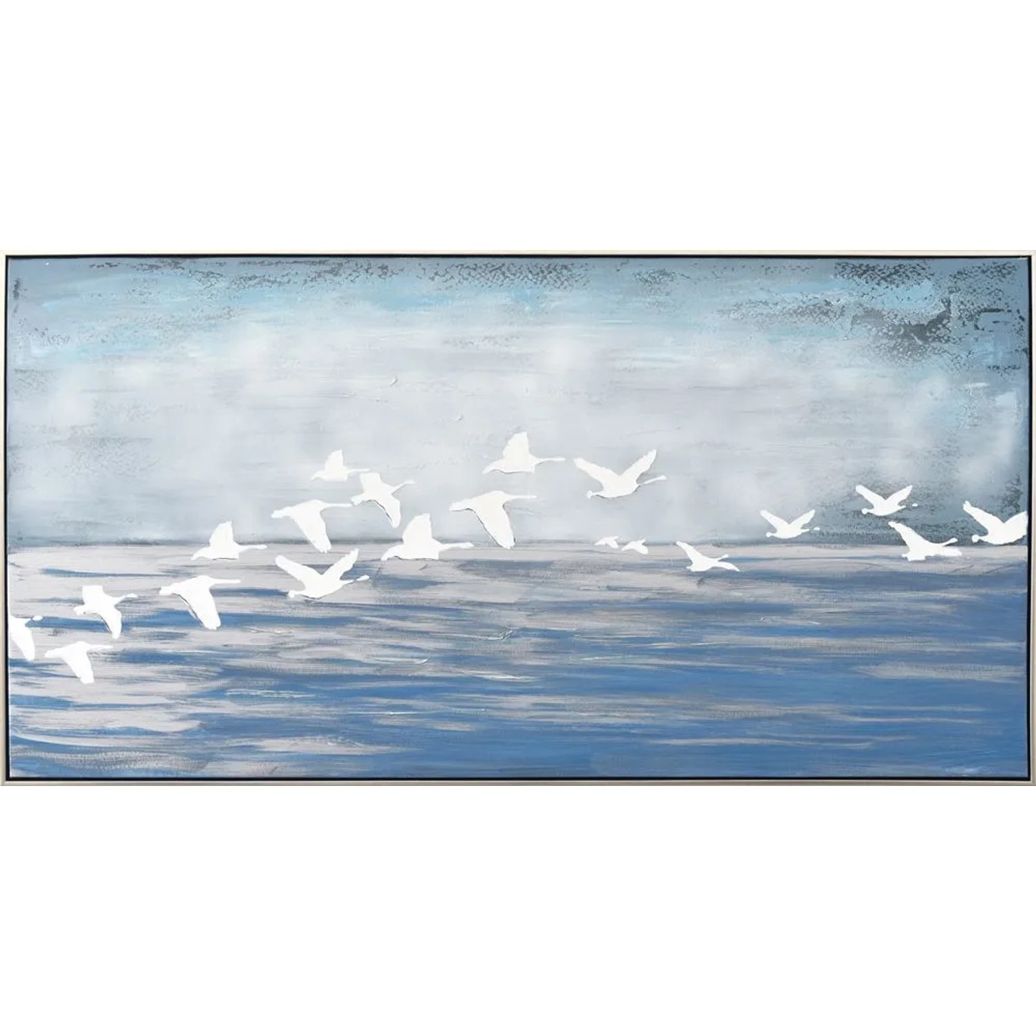 Art Universe Leinwandbild Weiße Möwen 72 x 142 cm