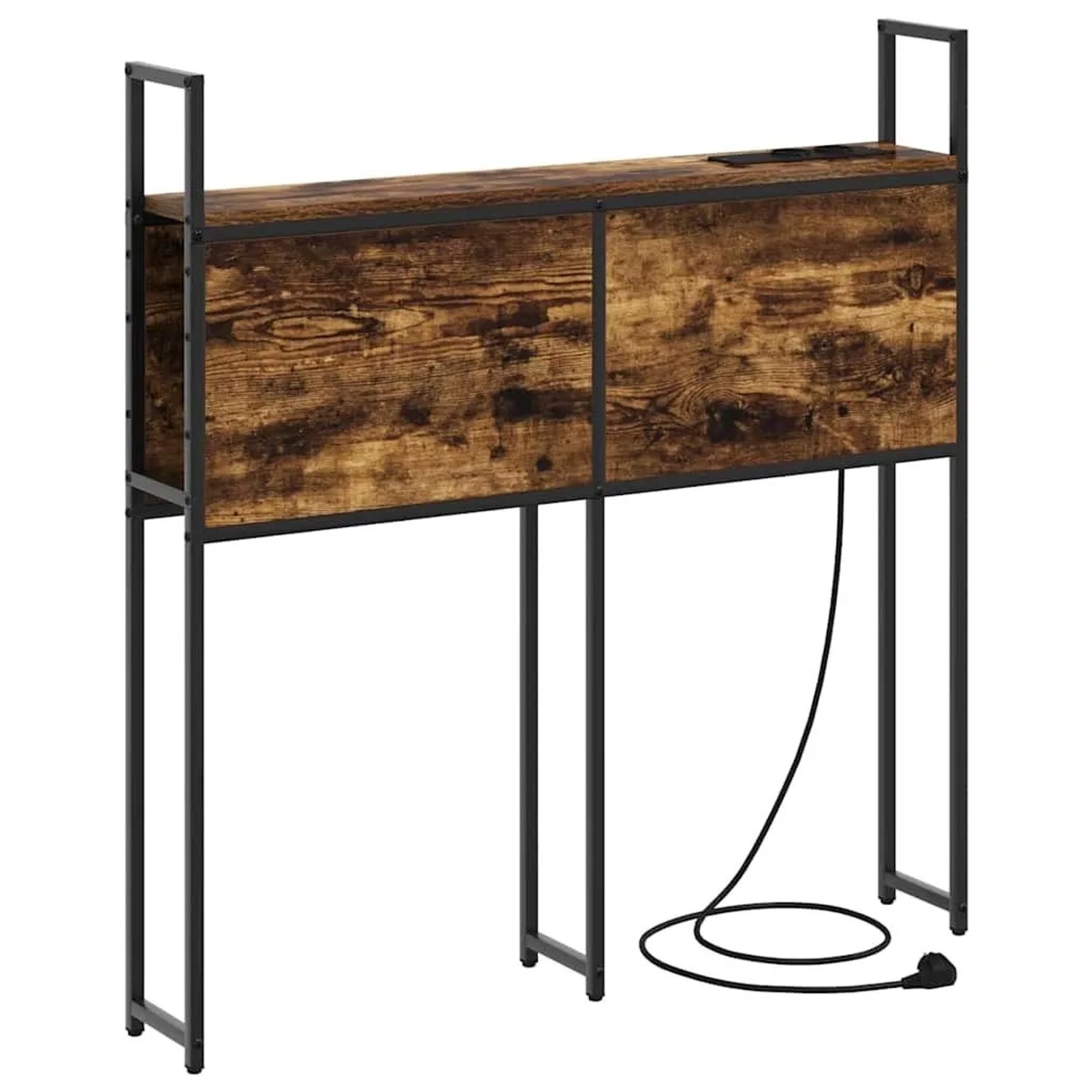 vidaXL Kopfteil mit Stauraum mit Ladestation Räuchereiche 80 cm 859782