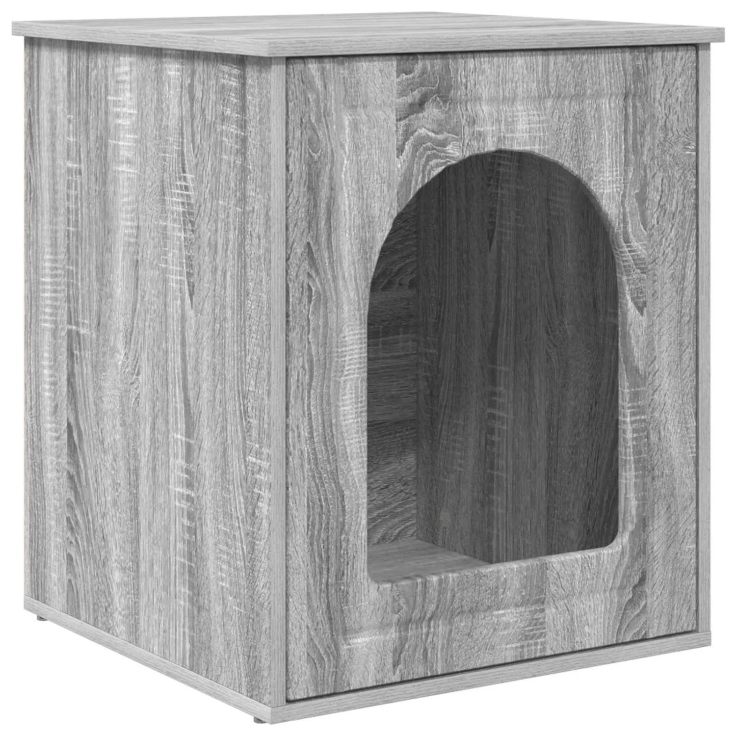 vidaXL Katzenhaus Graues Sonoma 53 x 52 x 62 cm Holzwerkstoff 8000713