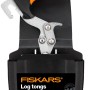 Fiskars WoodXpert Handpackzange mit Köcher zum Anheben und Transportieren von Holzstämmen.