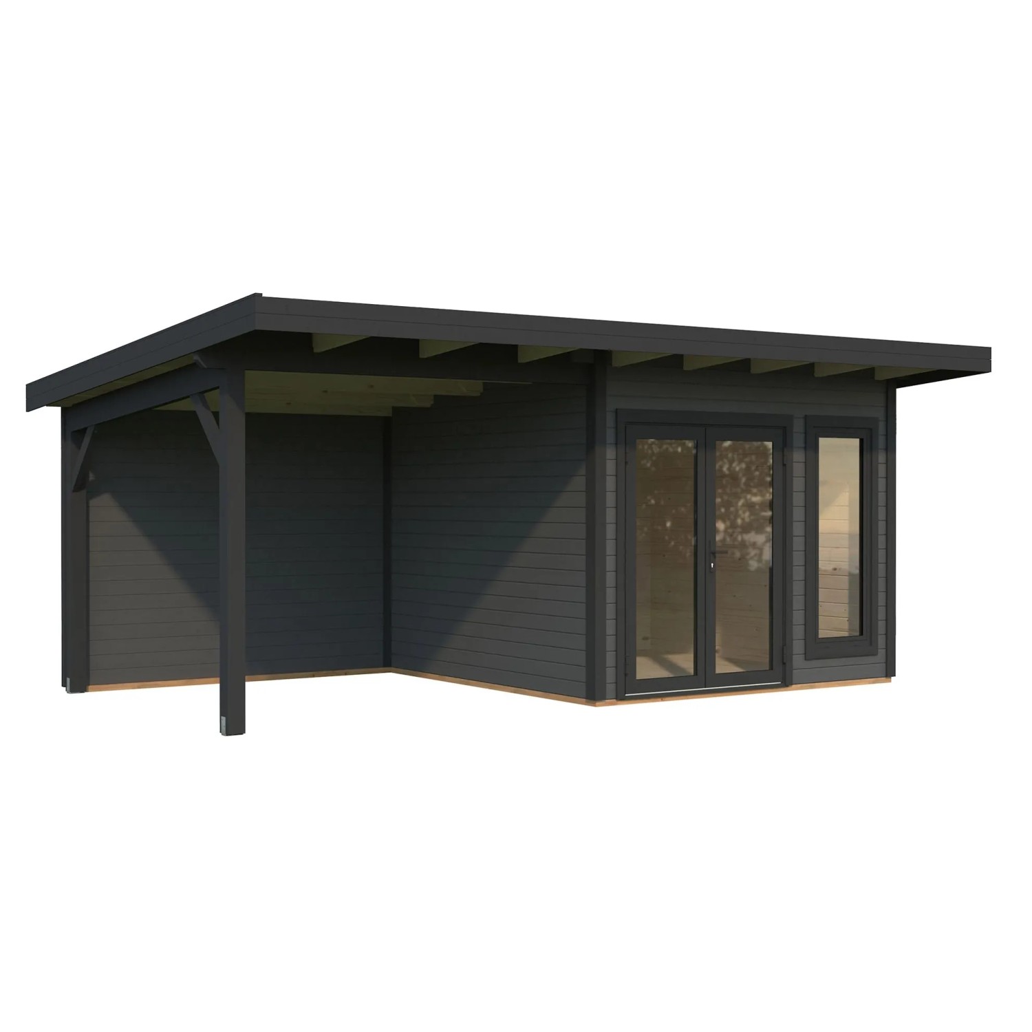 Palmako Holz-Gartenhaus Aurelia Pultdach Lackiert 599 cm x 300 cm 16,3 m²