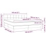 Rosa vidaXL Boxspringbett 160x200 cm mit Matratze und Kopfteil. Bettgestell aus Samt.