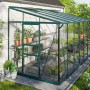 Vitavia Gewächshaus Ida 7800 Smaragd, 7,8 m², Anlehngewächshaus mit Pflanzenregalen.