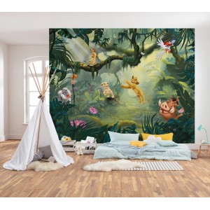 Komar Vliesfototapete "Lion King Hakuna Matata" (350x280cm) im Kinderzimmer.