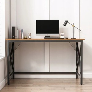 Rebiko Industrieller Computertisch Rustikaler Tisch Braun Loft Metall Retro