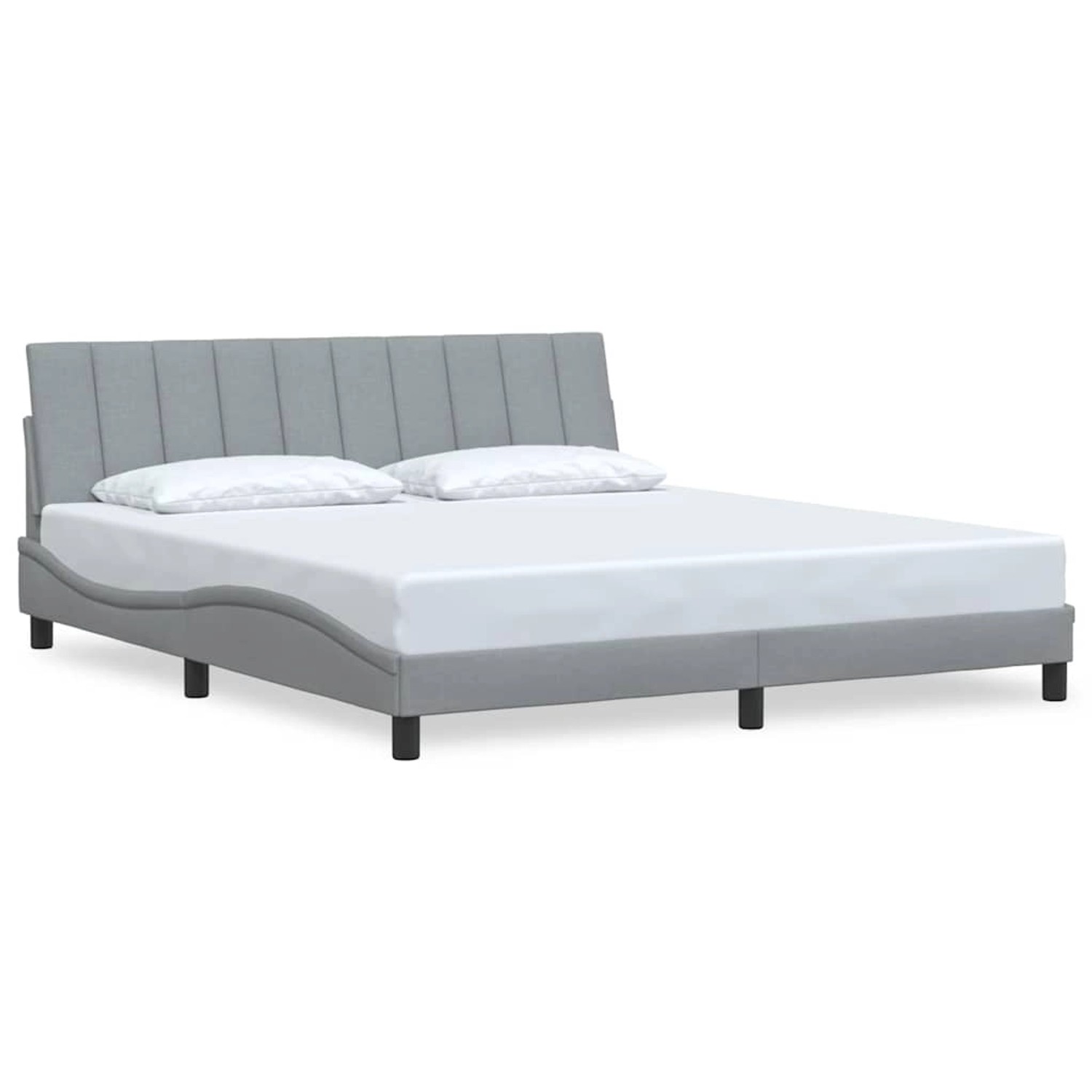 vidaXL Bettgestell ohne Matratze Hanko Hellgrau 180x200 cm Stoff 3310405 günstig online kaufen