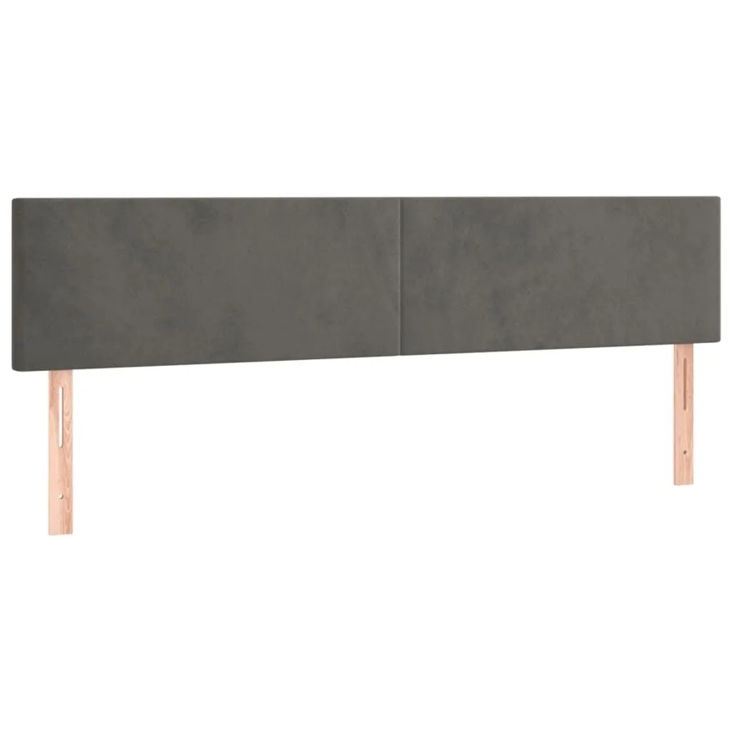 vidaXL Kopfteile 2 Stk Dunkelgrau 100x5x78/88 cm Samt 345859