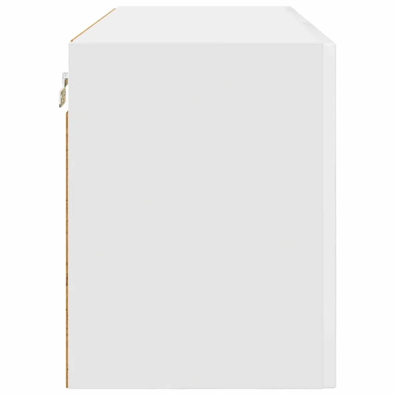 Weißer Küchenwandschrank aus Holzwerkstoff. Schlichtes Design, ideal als Hängeschrank für die Küche.