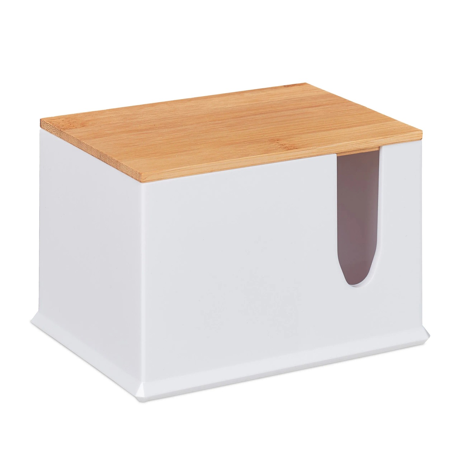 Relaxdays Wattestäbchen Aufbewahrung Acryl Farbmix mit Deckel L 13 cm x 15 cm x 11 cm 340 g