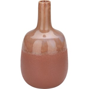 Orangefarbene Vase Ancient Secrets, 20 cm hoch, Ø 11,5 cm, modernes Design für den Innenbereich.