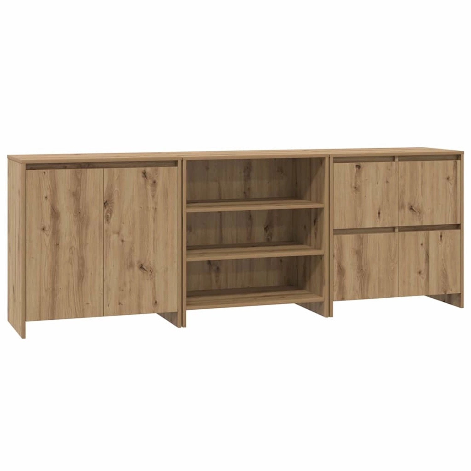 vidaXL Sideboards 3-Tlg Artisan-Eiche 70 x 41 x 75 cm Holzwerkstoff 3393158