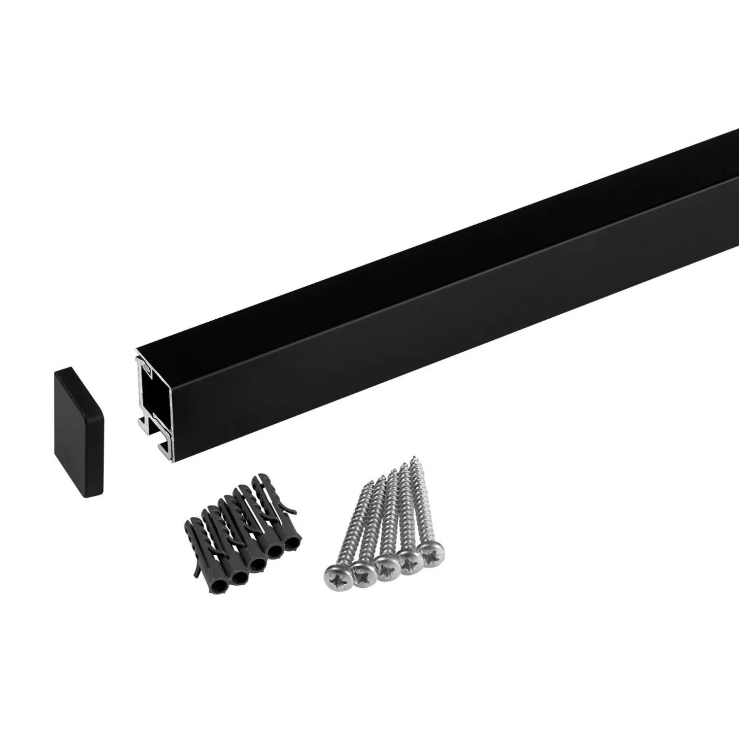 Thumbnail - Kesseböhmer Linero MosaiQ EasyLine Küchenreling Schwarz 900 mm