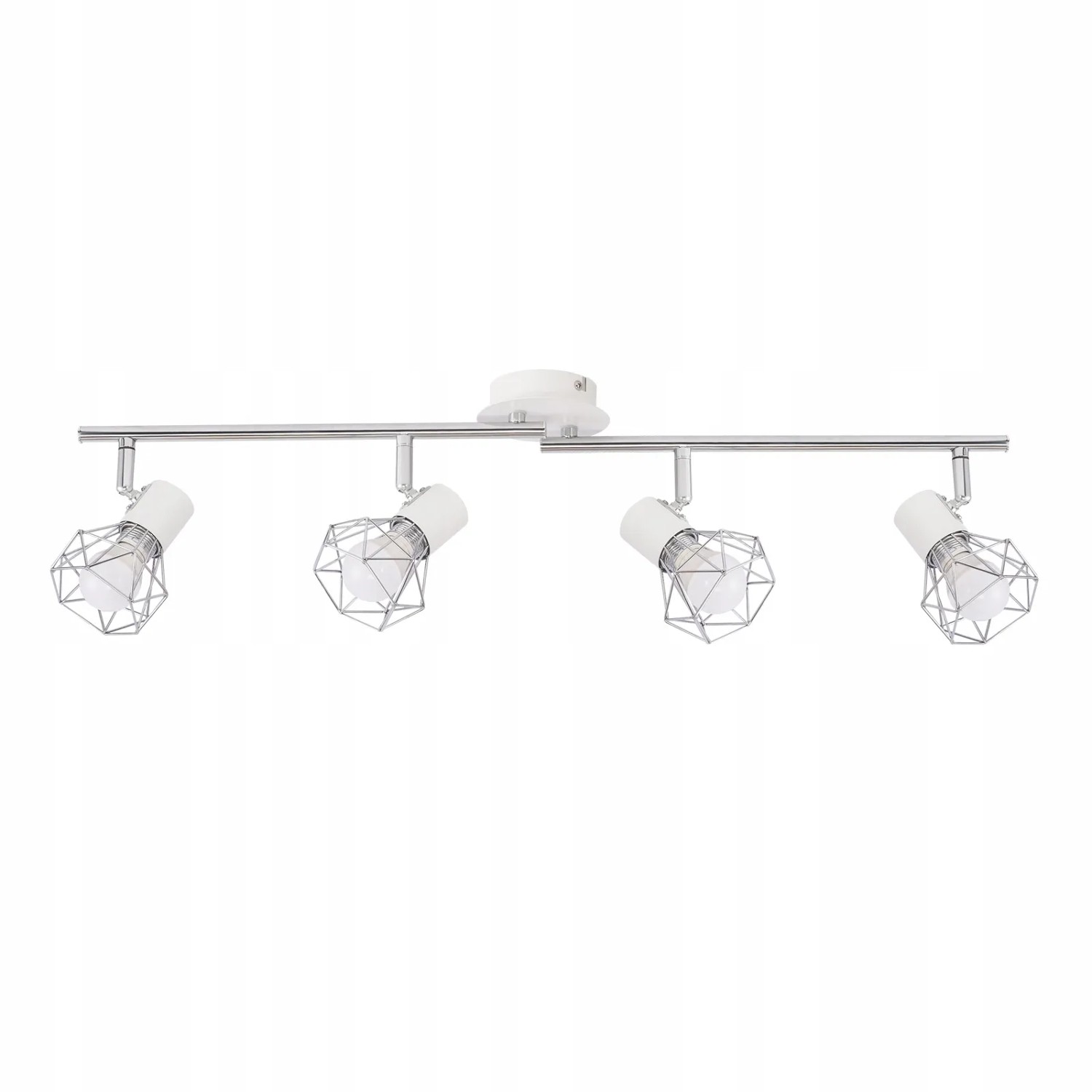NETTLIFE 4er Vintage Industrie Retro Deckenstrahler E14 350° Drehbar Weiß Metall Hell für Innen Küche Wohnzimmer Kinderzimmer