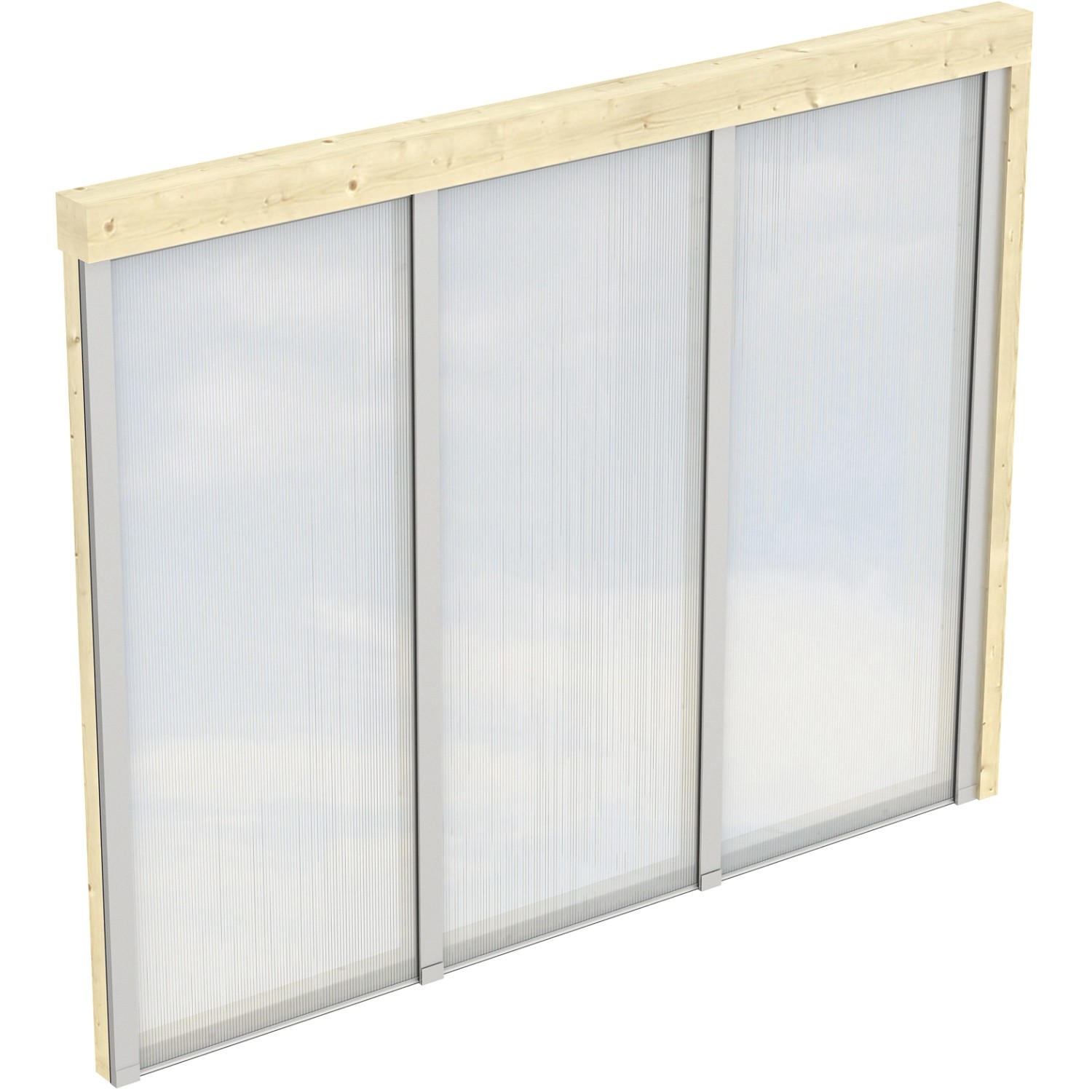 Skan Holz Polycarbonat Seitenwand für Terrassenüberdachung 300/289 cm Tiefe