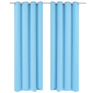 vidaXL Verdunkelungsvorhang mit Metallösen 270 x 245 cm Türkis 132209