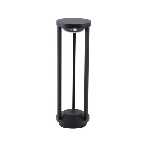 Lucande LED Solarleuchten Nilea 10020300 mit Bewegungsmelder Spritzwassergeschützt Modern in Schwarz aus Aluminium