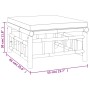 vidaXL Fußhocker aus Bambus mit dunkelgrauem Kissen, Teil des 7-tlg. Garten Lounge Sets.