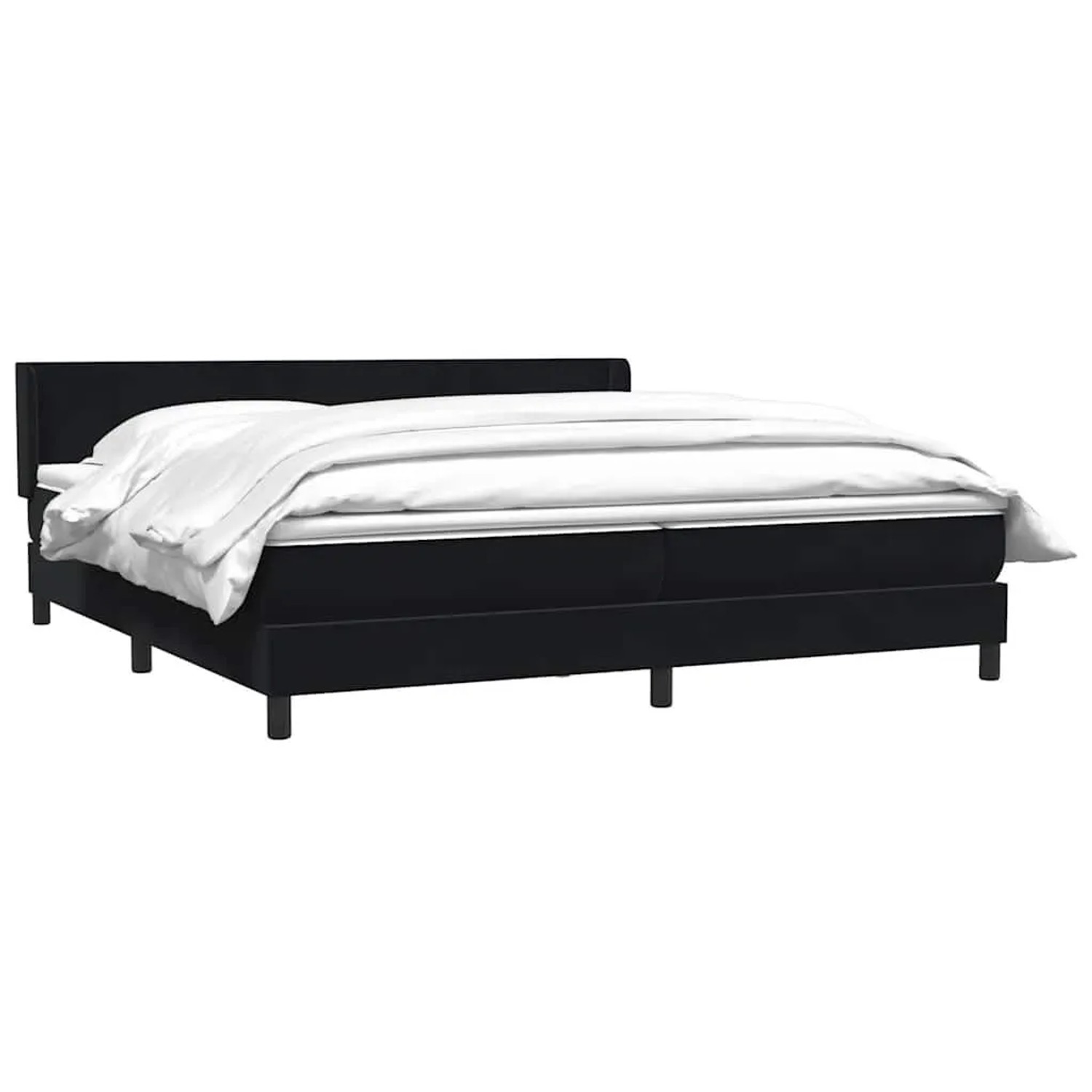 vidaXL Boxspringbett mit Matratze Schwarz 180x210 cm Samt 3317957 günstig online kaufen