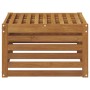 vidaXL Outdoor-Fußhocker aus massivem Akazienholz, naturfarben, mit Lattenrost-Design. Ideal für Garten & Terrasse.