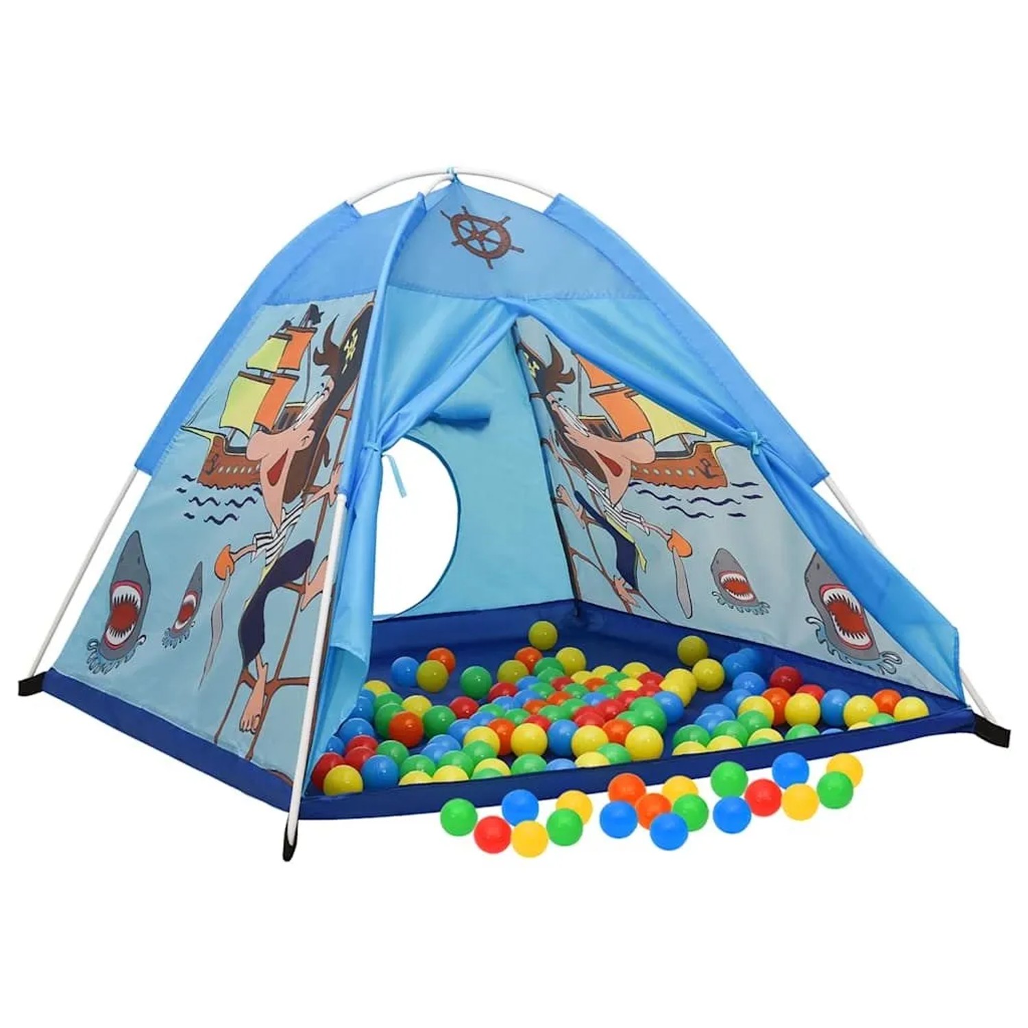 vidaXL Spielzelt mit 250 Bällen Blau 120x120x90 cm 3107742