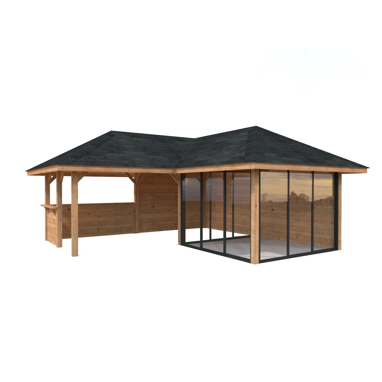 Palmako Pavillon Bianca Set210 Slide Braun Tauchgrundiert 588 cm x 588 cm F günstig online kaufen