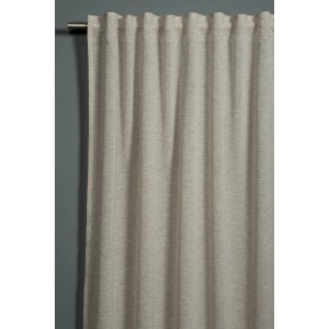 Beiger Bennetti Schal mit Gardinenband in Naturoptik, 140x175 cm, für Gardinenstange oder Schiene.