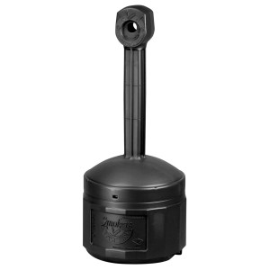 Schwarzer PROREGAL Standascher aus Kunststoff, 98x42cm, selbstlöschend, mit Innenbehälter.