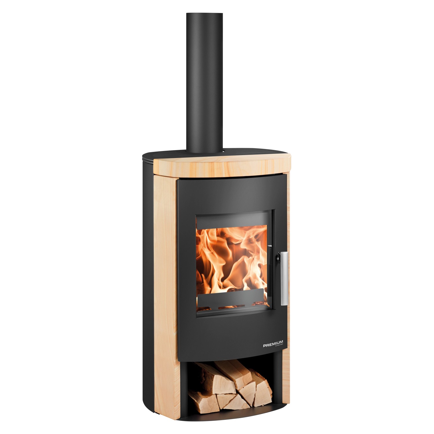 Haas+Sohn Bali Kaminofen Stahl Schwarz 6 kW günstig online kaufen