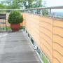 Floracord Balkonverkleidung Sisal, 90x500cm, als Sichtschutz auf einem Balkon.