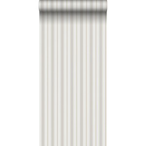 Sanders & Sanders Tapete Streifen Grau und Beige 53 cm x 10.05 m