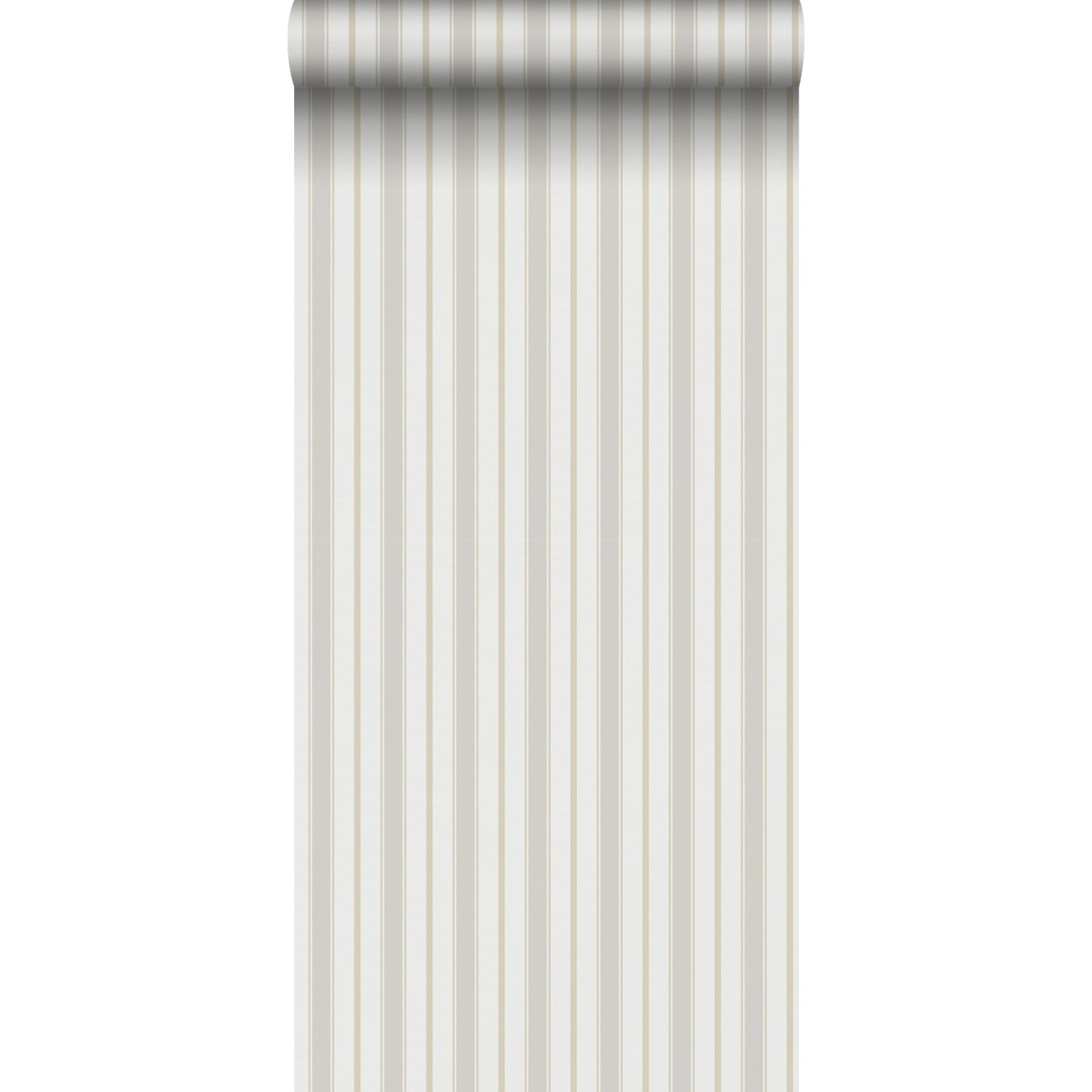 Sanders & Sanders Tapete Streifen Grau und Beige 53 cm x 10.05 m günstig online kaufen