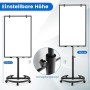 Costway Flipchart Whiteboard mit Ständer, höhenverstellbar und mobil, 100x65 cm.