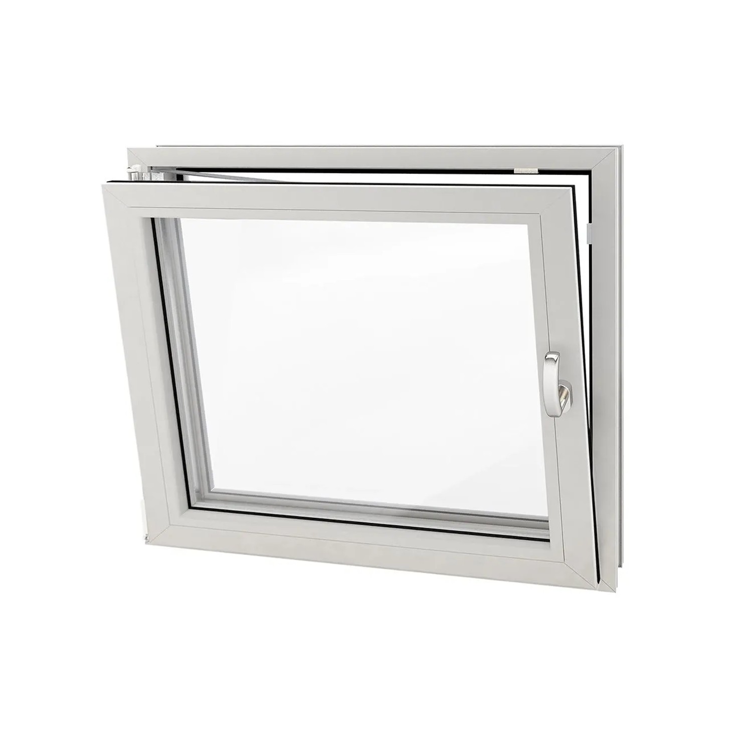 Roro Fenster Eco Kunststoff-Profil Weiß 60 cm x 50 cm DIN L