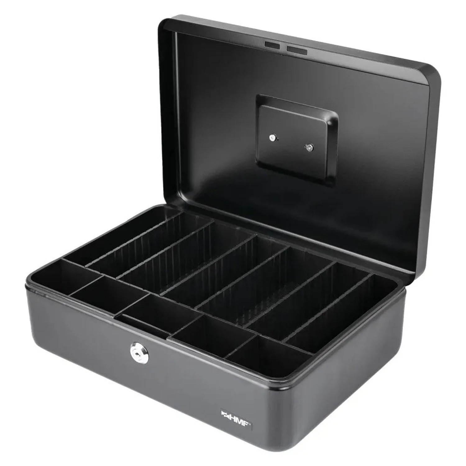 HMF 22036-02 Geldkassette Individueller Facheinteilung 36 x 25 x 11 cm Schwarz