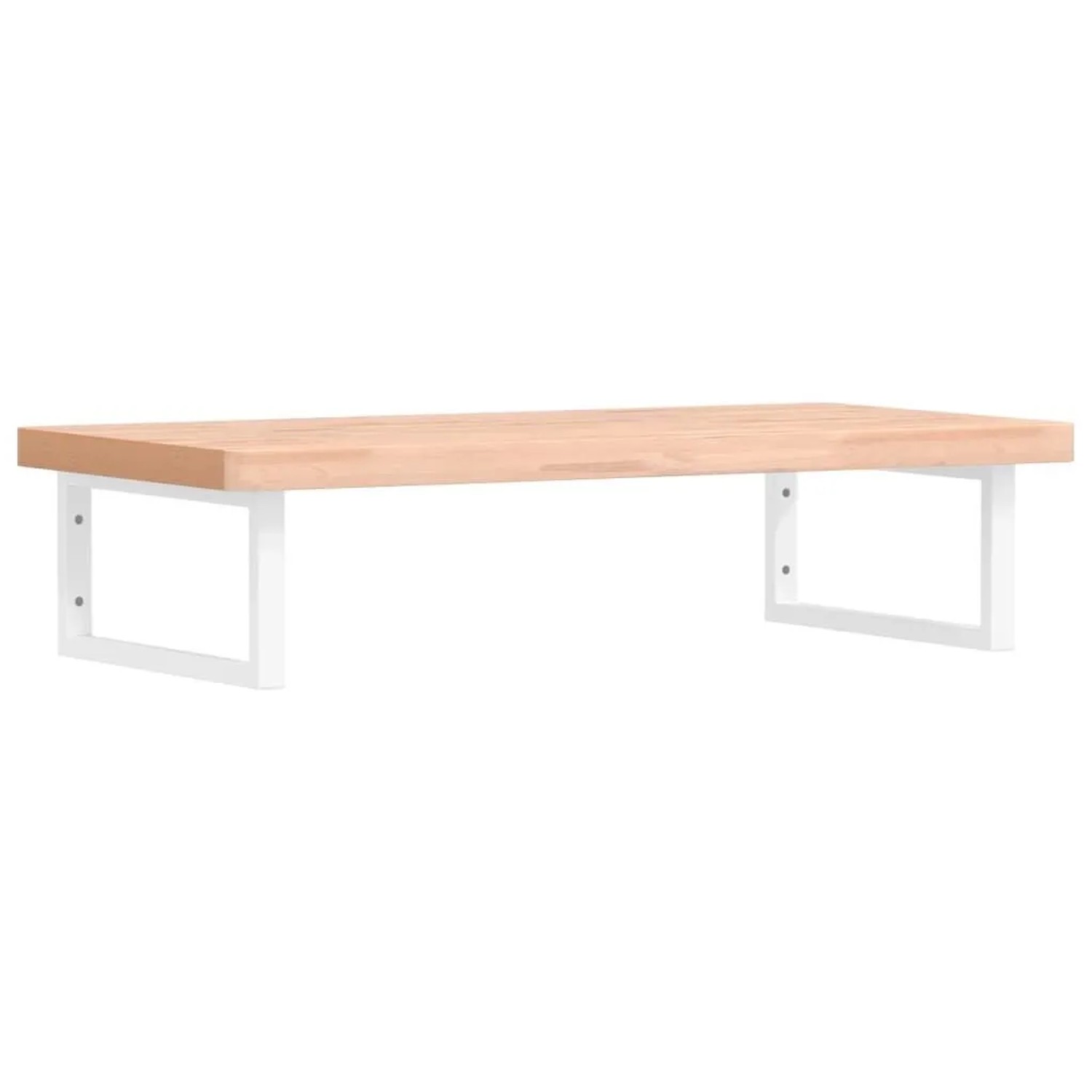 vidaXL Waschbeckenregal Wandmontage Stahl und Massivholz Buche 3302436