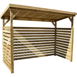 Weka Unterstellplatz Größe 2 aus Holz, ideal für Garten, Holz oder Fahrräder.