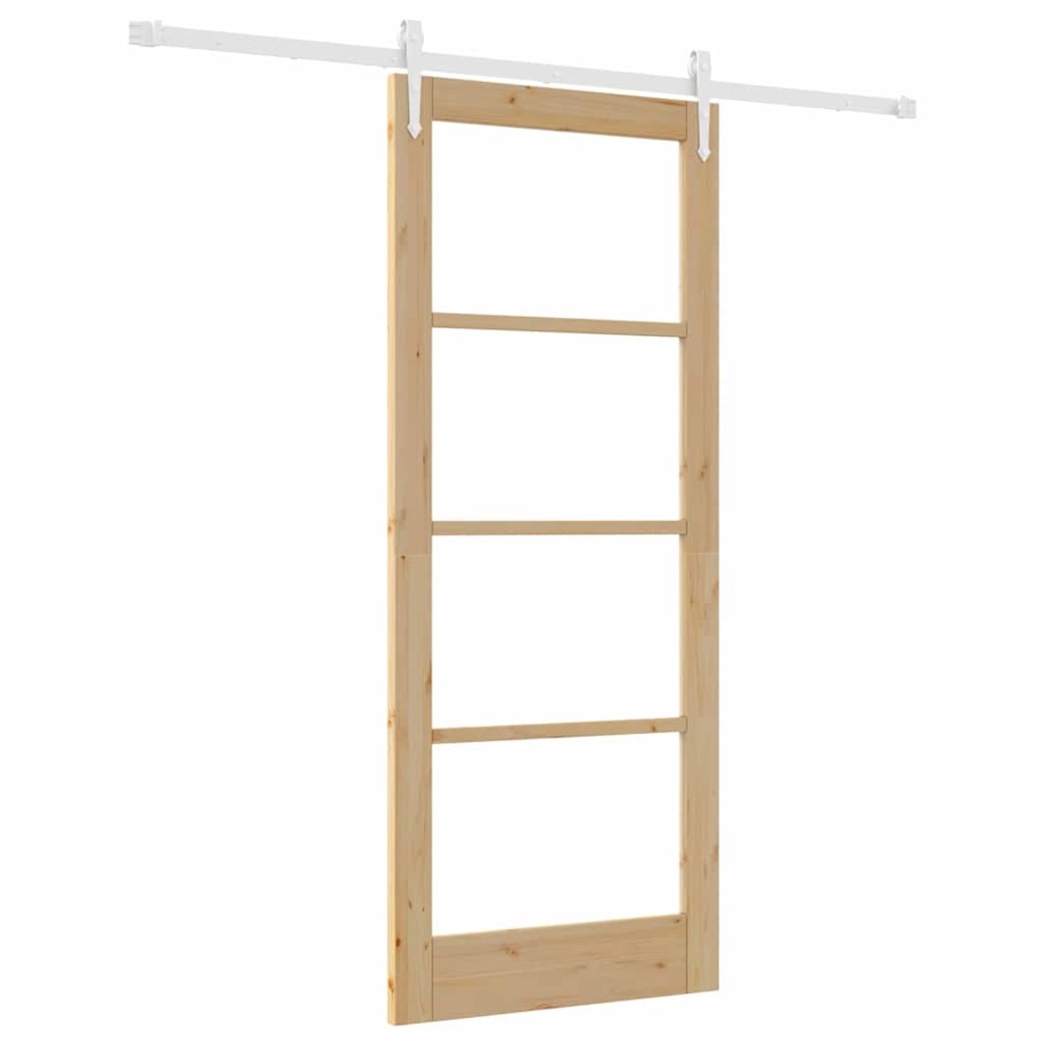 vidaXL Schiebetür Braun 83 x 202 cm Holz und Metall 3332417 günstig online kaufen