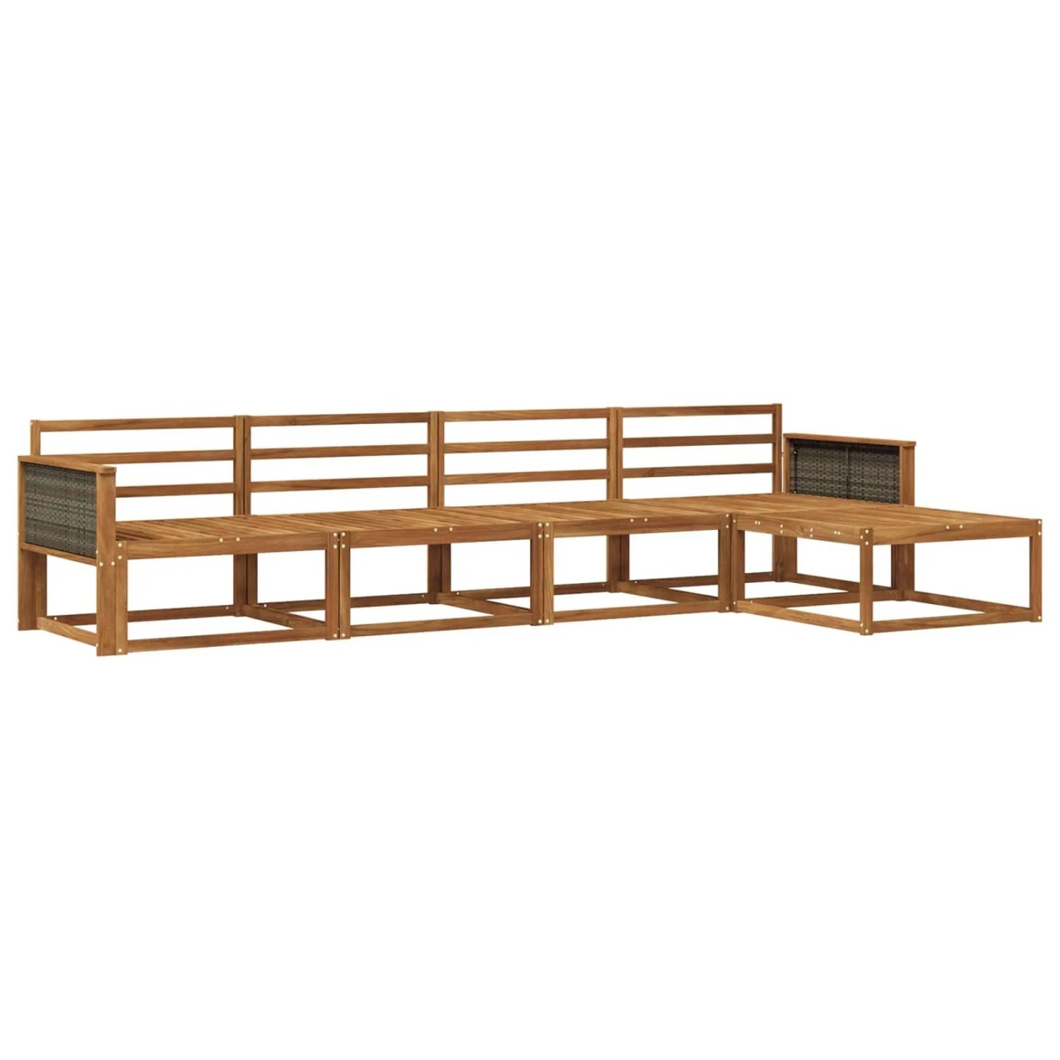 vidaXL Outdoor-Sofagarnitur 5 Stk Natur Massivholz Akazie 3382477