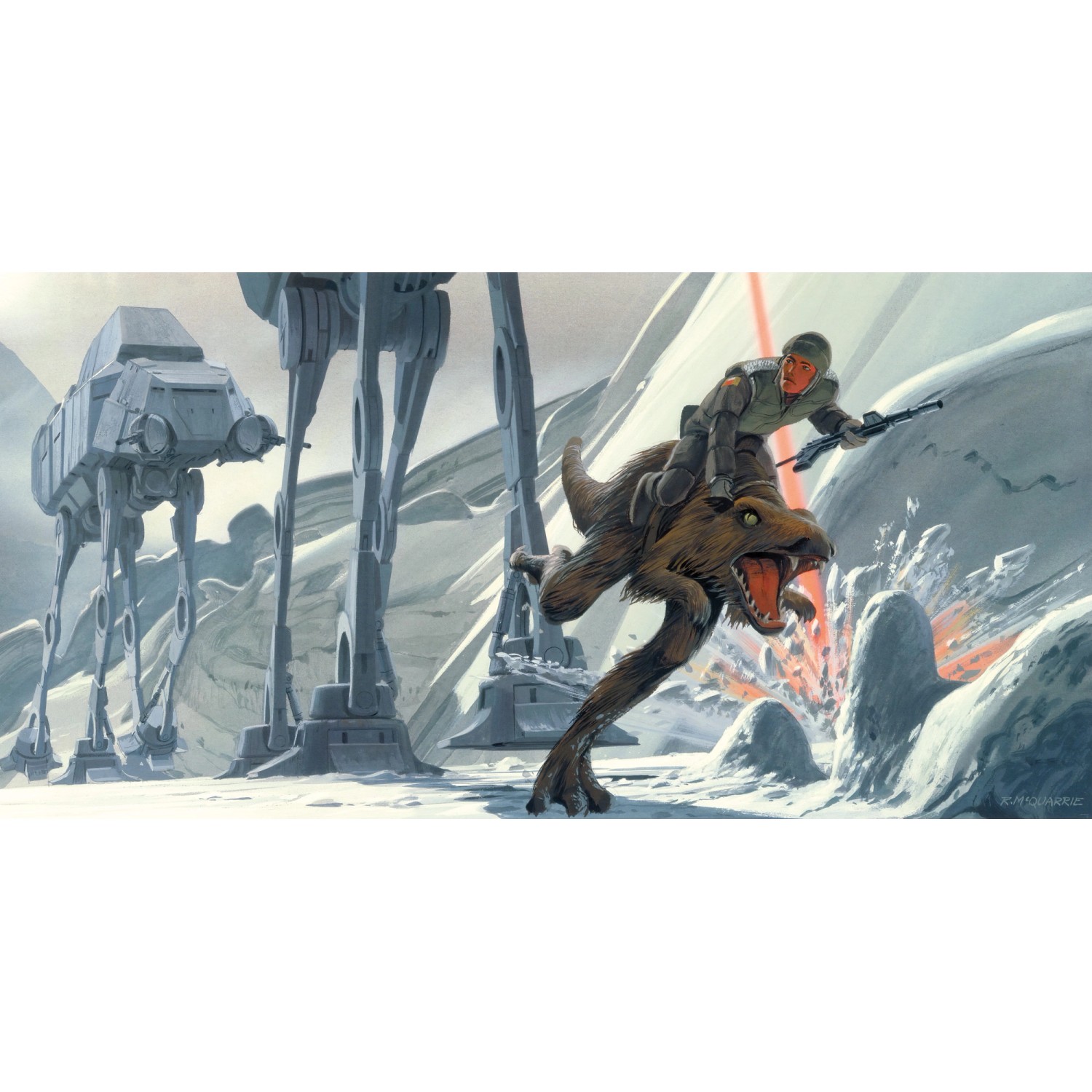 Komar Fototapete Vlies Star Wars Classic RMQ Hoth Battle Ground  500 x 250 cm