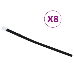 vidaXL Befestigungsbänder (8 Stk.) für Pool-Aufroller, schwarz/weiß, 1,8 m lang.